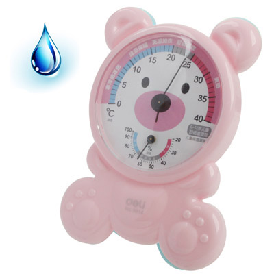 Kid Room ThermoHygrometer with Holder Pink No9014